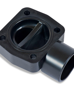 Valve housing ABS 4hole 90deg w/short connection